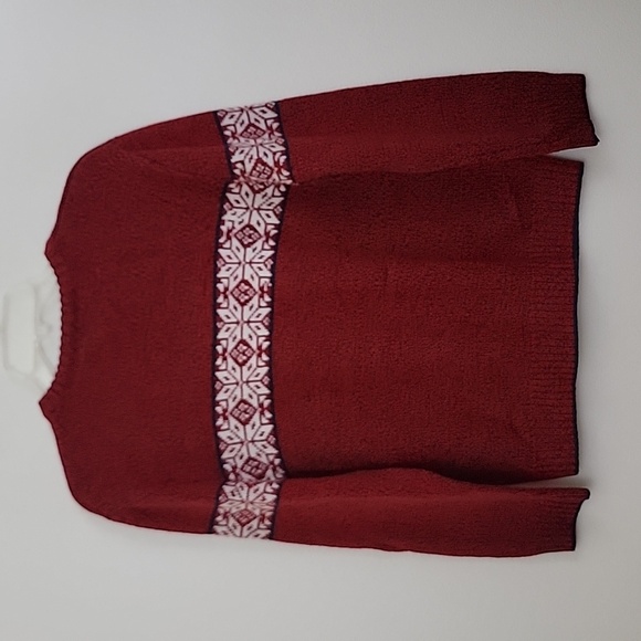 Ground Control Red & White Variegated Knit Pullover Sweater Youth XL - Picture 10 of 11